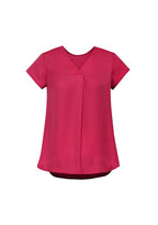 RB967LS Womens Kayla V-Neck Pleat Blouse
