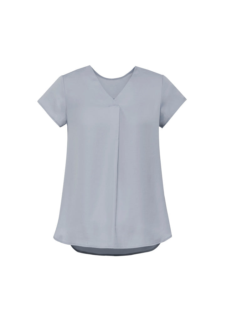 RB967LS Womens Kayla V-Neck Pleat Blouse