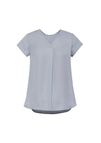 RB967LS Womens Kayla V-Neck Pleat Blouse