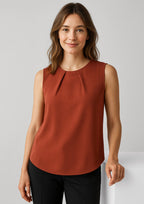 RB973LN Womens Estelle Sleeveless Pleat Detail Blouse