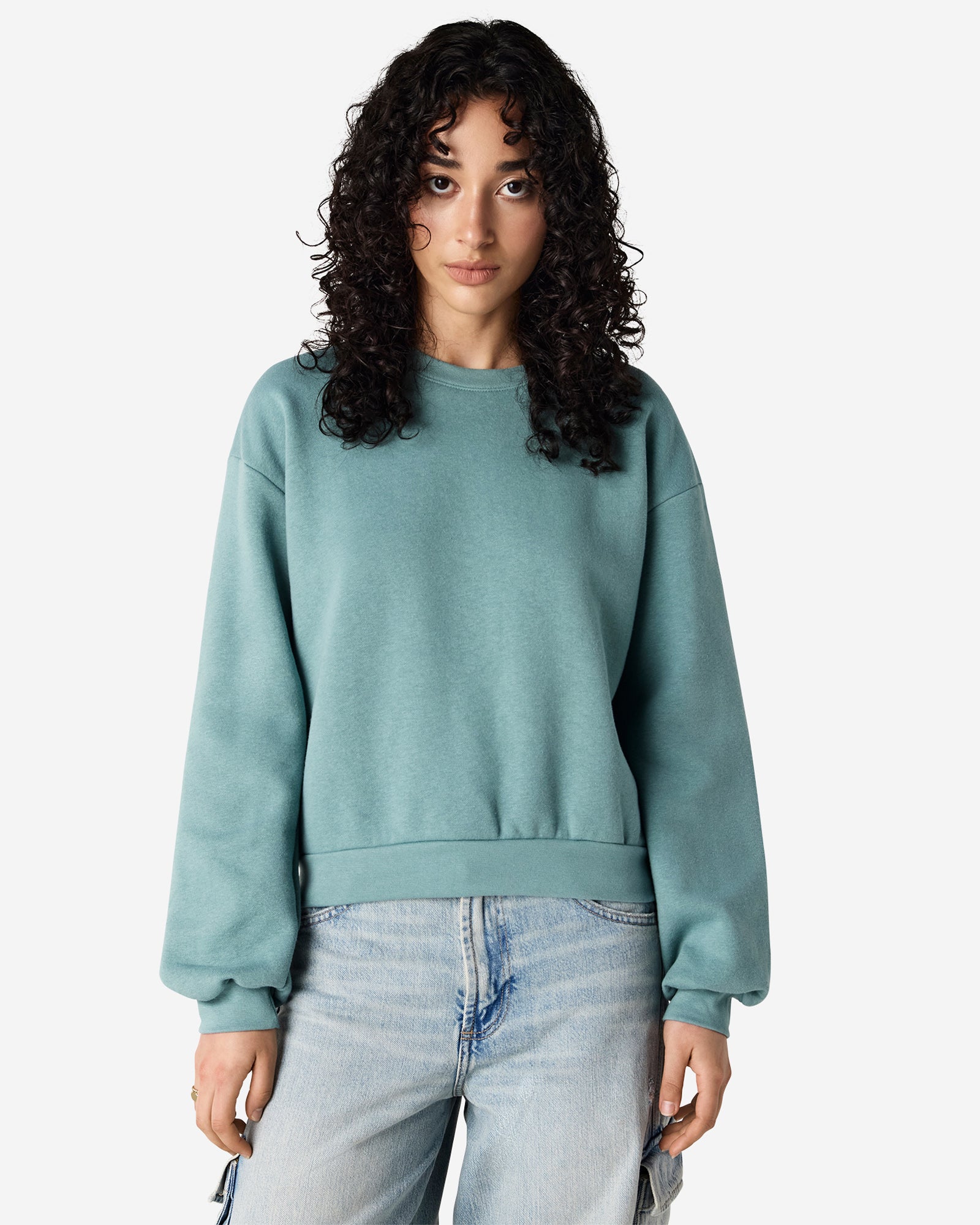 RF494 American Apparel Reflex Fleece Women's Crewneck Sweatshirt