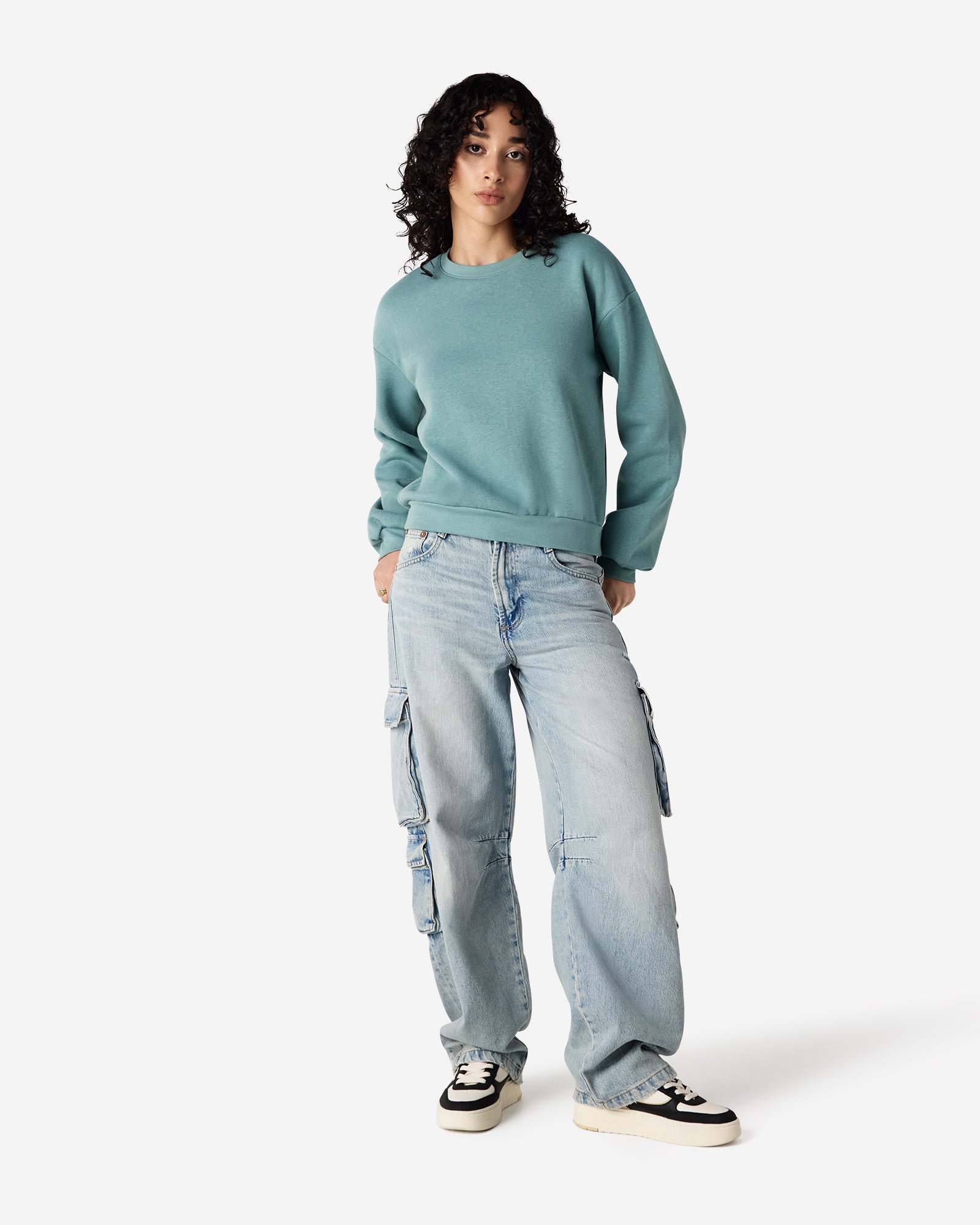 RF494 American Apparel Reflex Fleece Women's Crewneck Sweatshirt