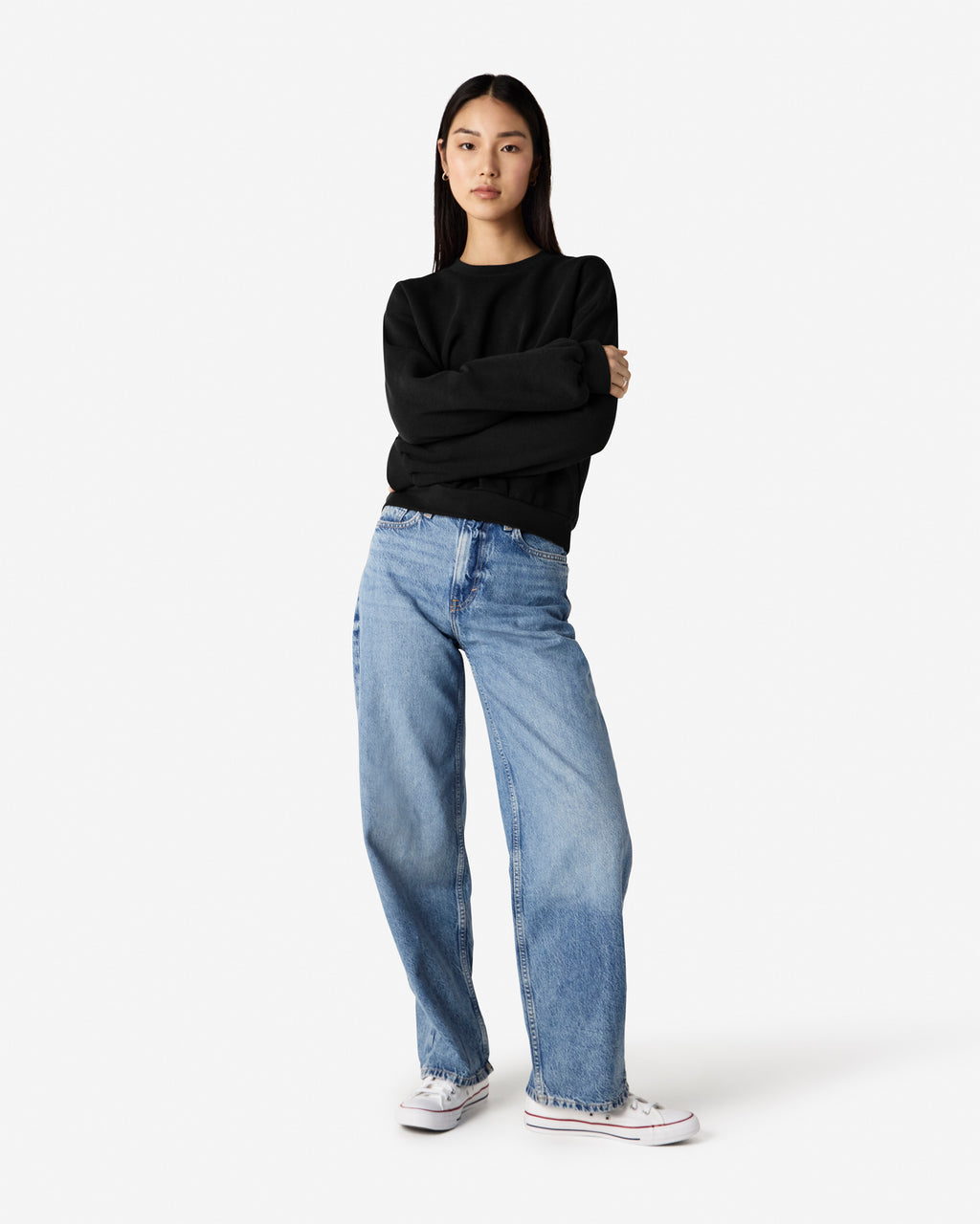 RF494 American Apparel Reflex Fleece Women's Crewneck Sweatshirt