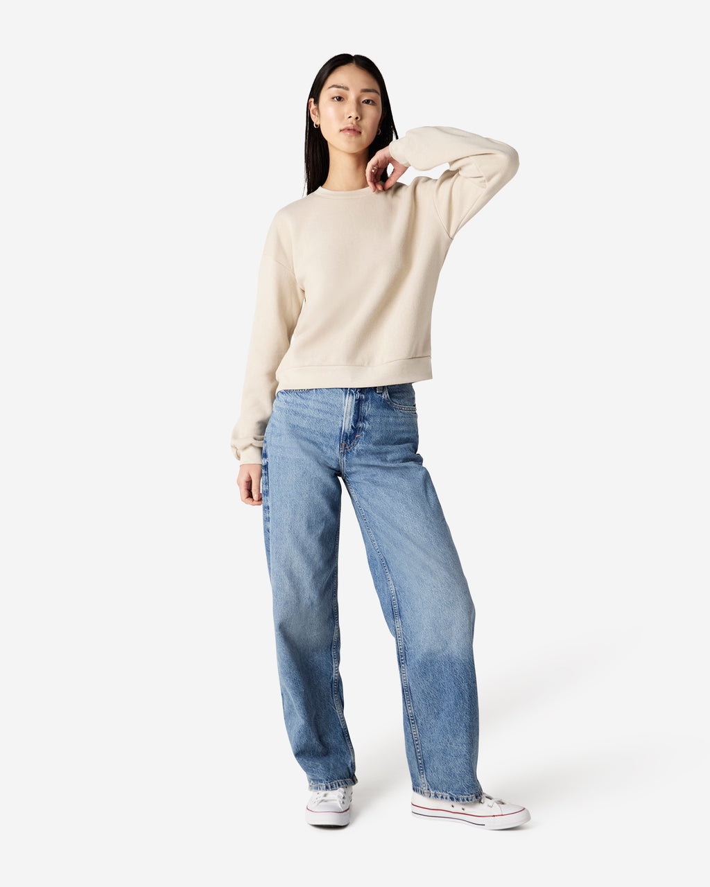 RF494 American Apparel Reflex Fleece Women's Crewneck Sweatshirt