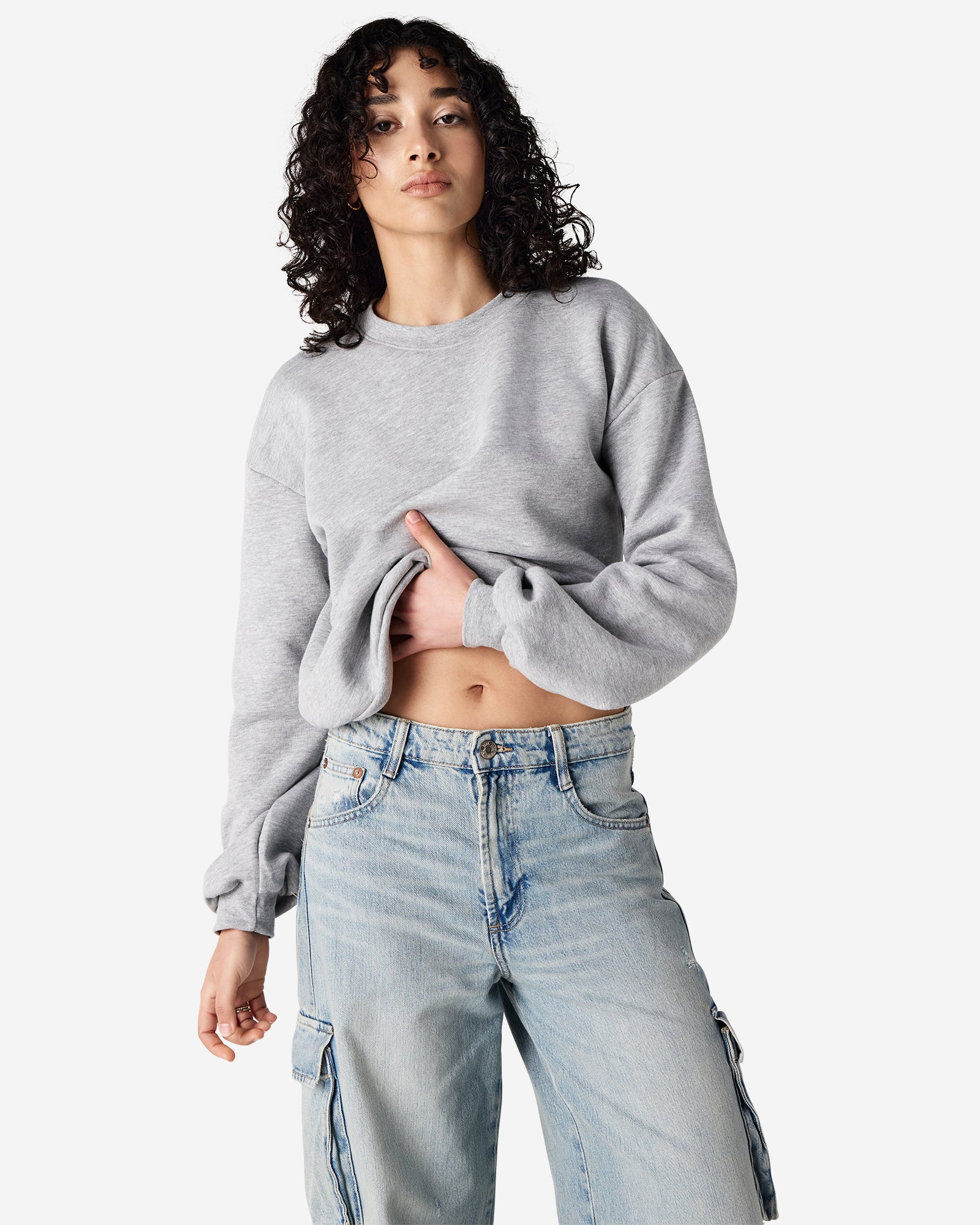 RF494 American Apparel Reflex Fleece Women's Crewneck Sweatshirt