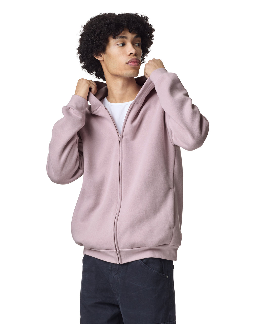 RF497 American Apparel Reflex Fleece Unisex Full Zip Hooded Sweat