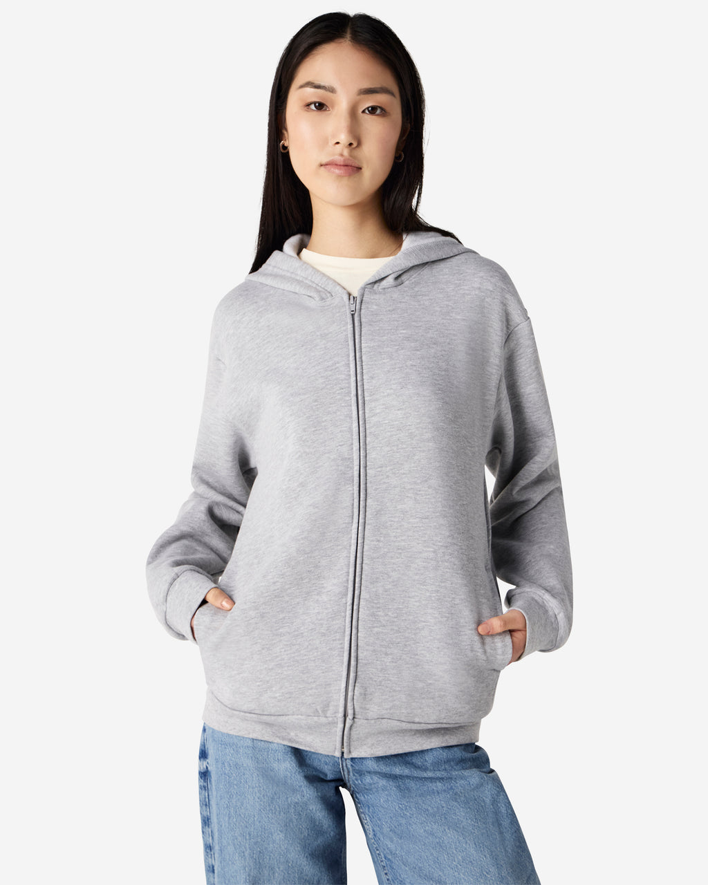 RF497 American Apparel Reflex Fleece Unisex Full Zip Hooded Sweat
