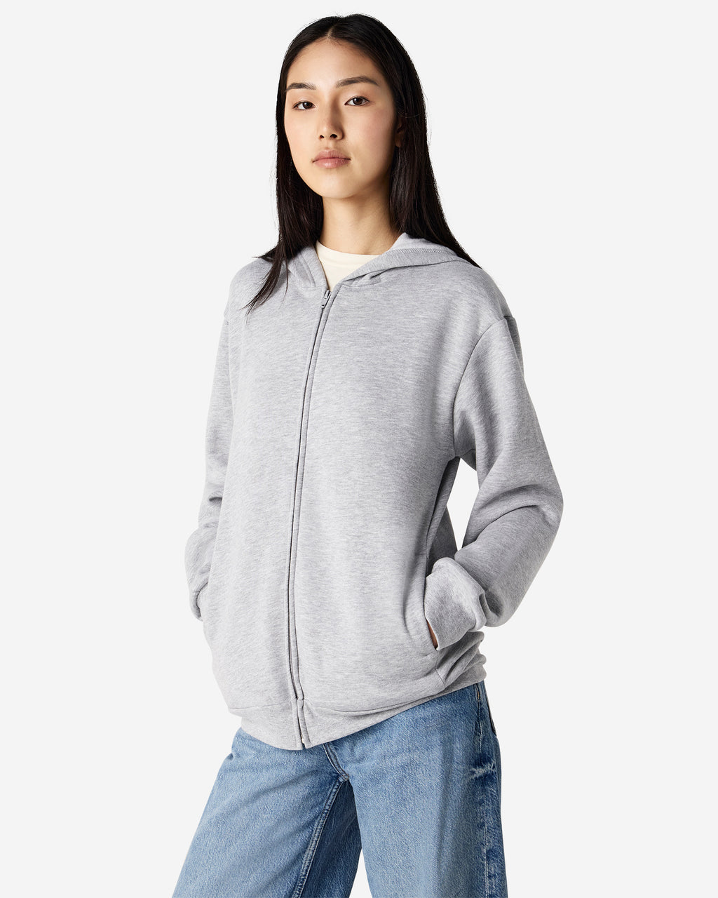 RF497 American Apparel Reflex Fleece Unisex Full Zip Hooded Sweat