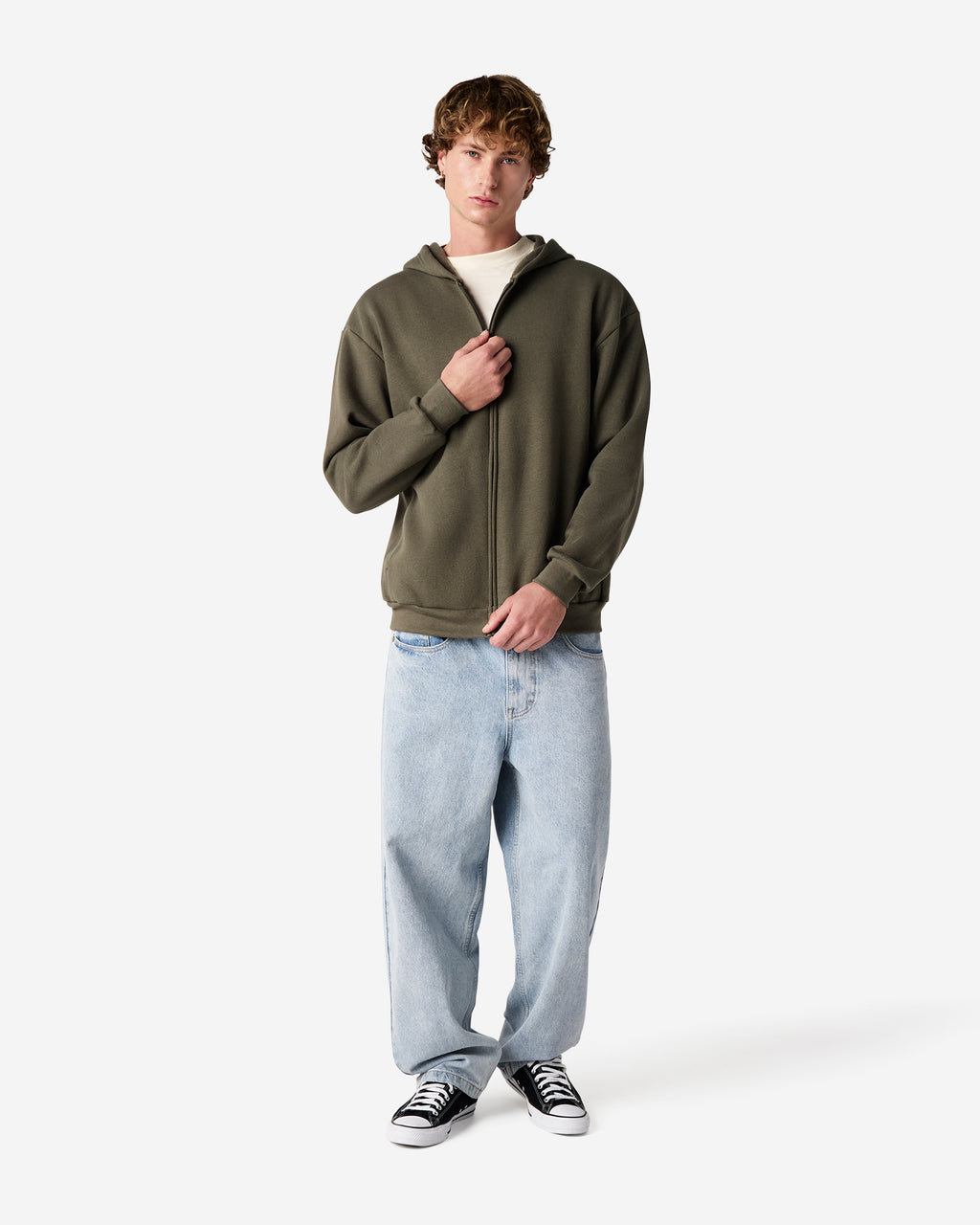 RF497 American Apparel Reflex Fleece Unisex Full Zip Hooded Sweat