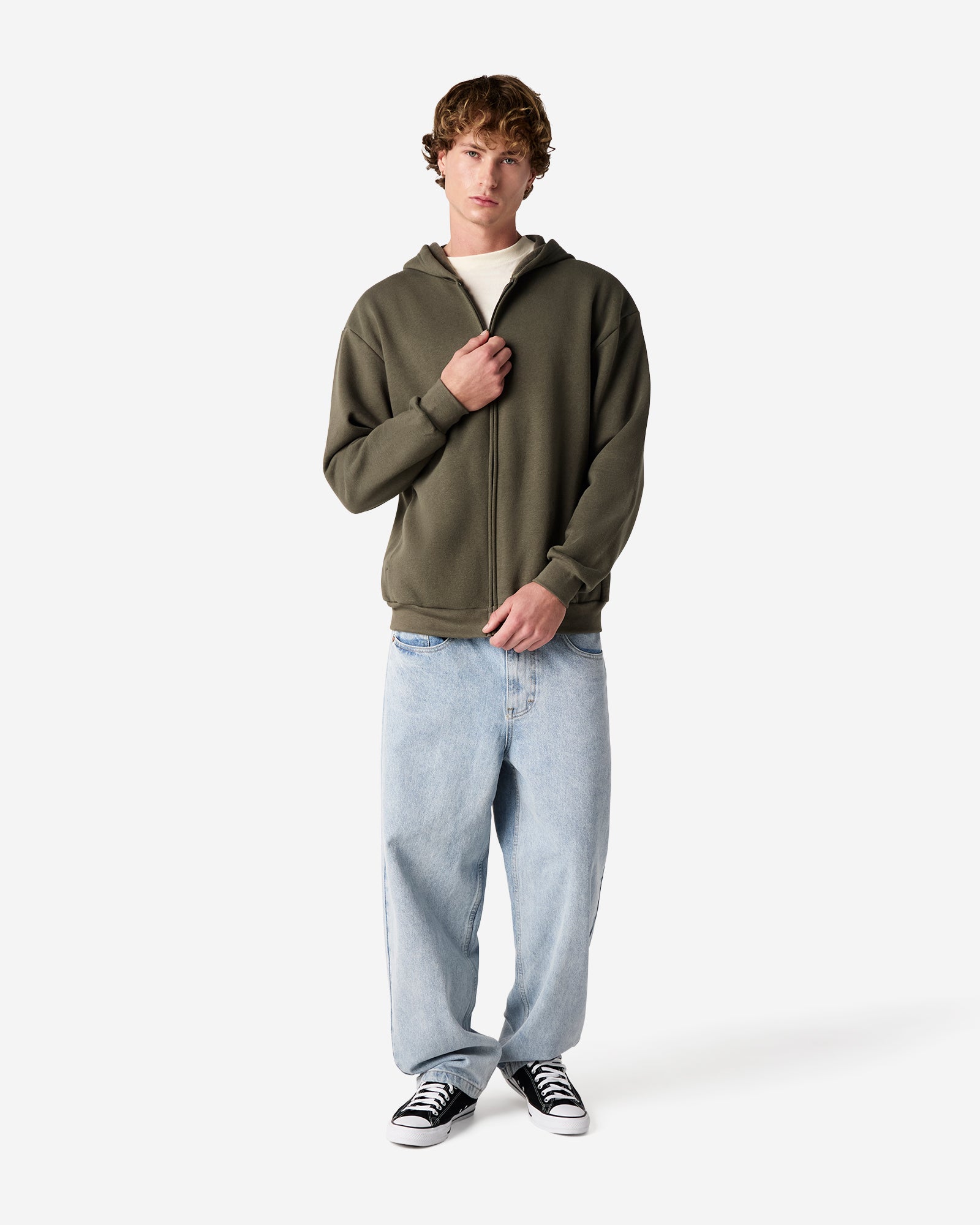 RF497 American Apparel Reflex Fleece Unisex Full Zip Hooded Sweat