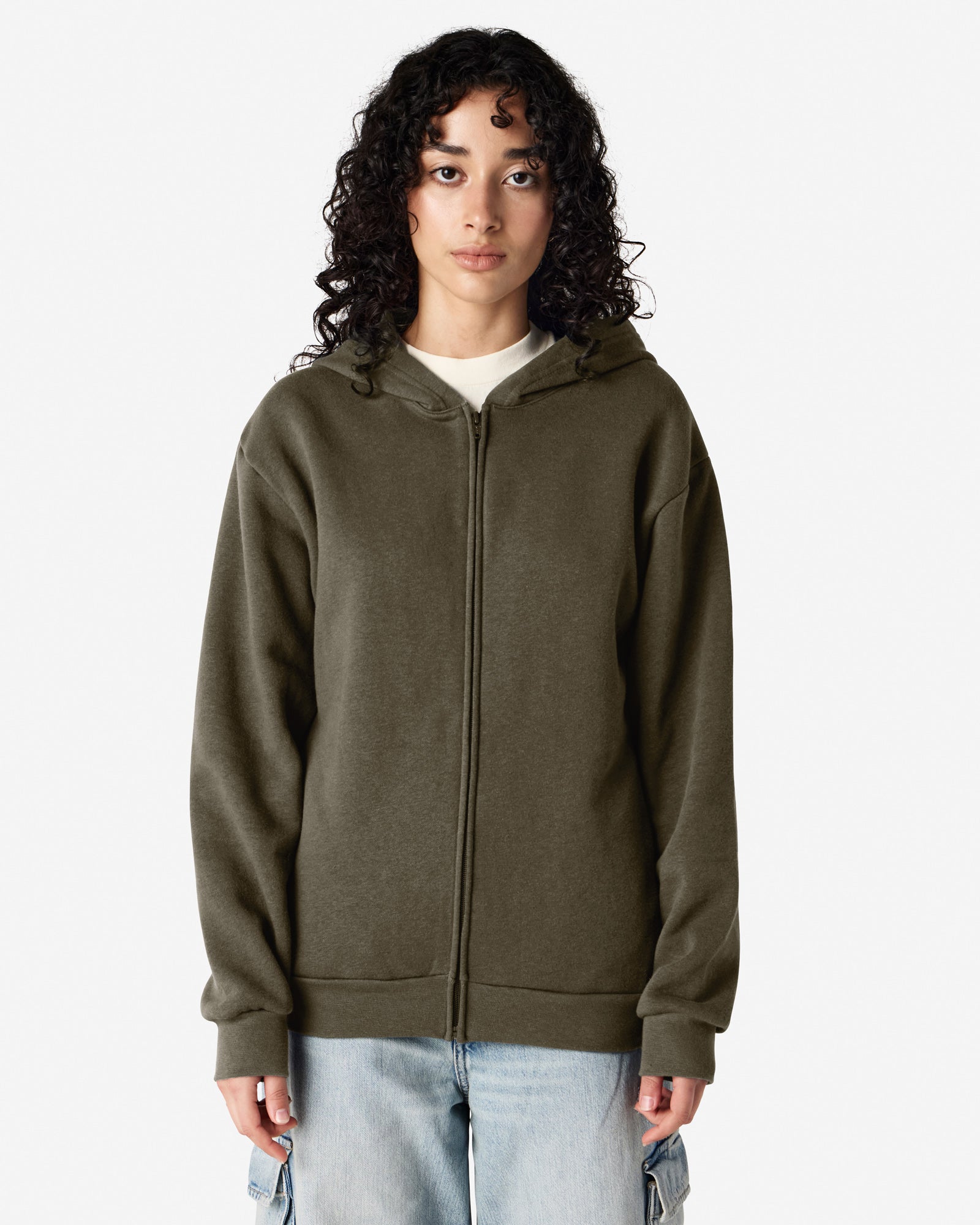 RF497 American Apparel Reflex Fleece Unisex Full Zip Hooded Sweat