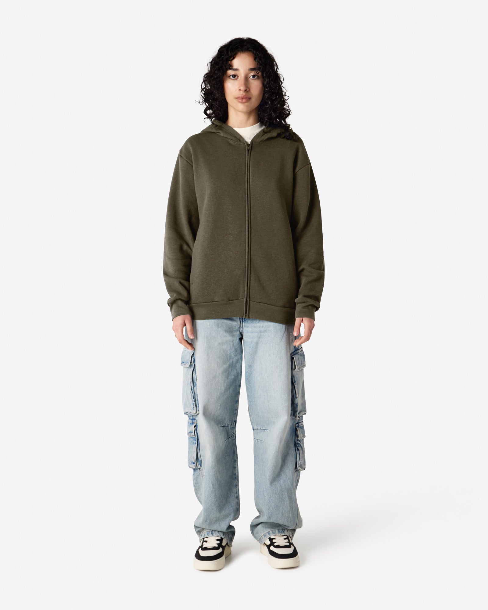 RF497 American Apparel Reflex Fleece Unisex Full Zip Hooded Sweat