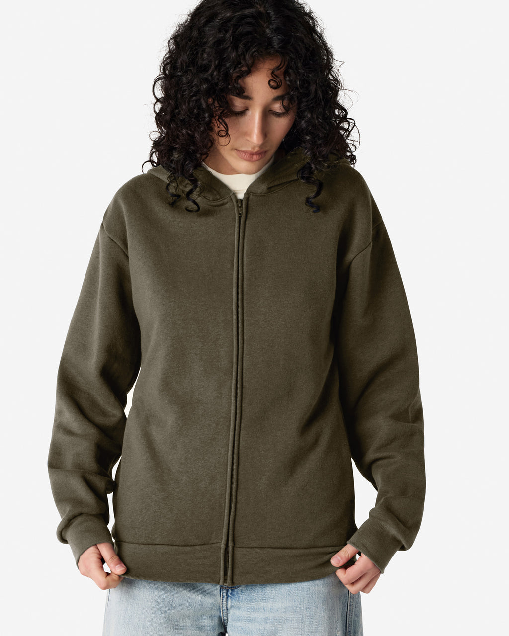 RF497 American Apparel Reflex Fleece Unisex Full Zip Hooded Sweat