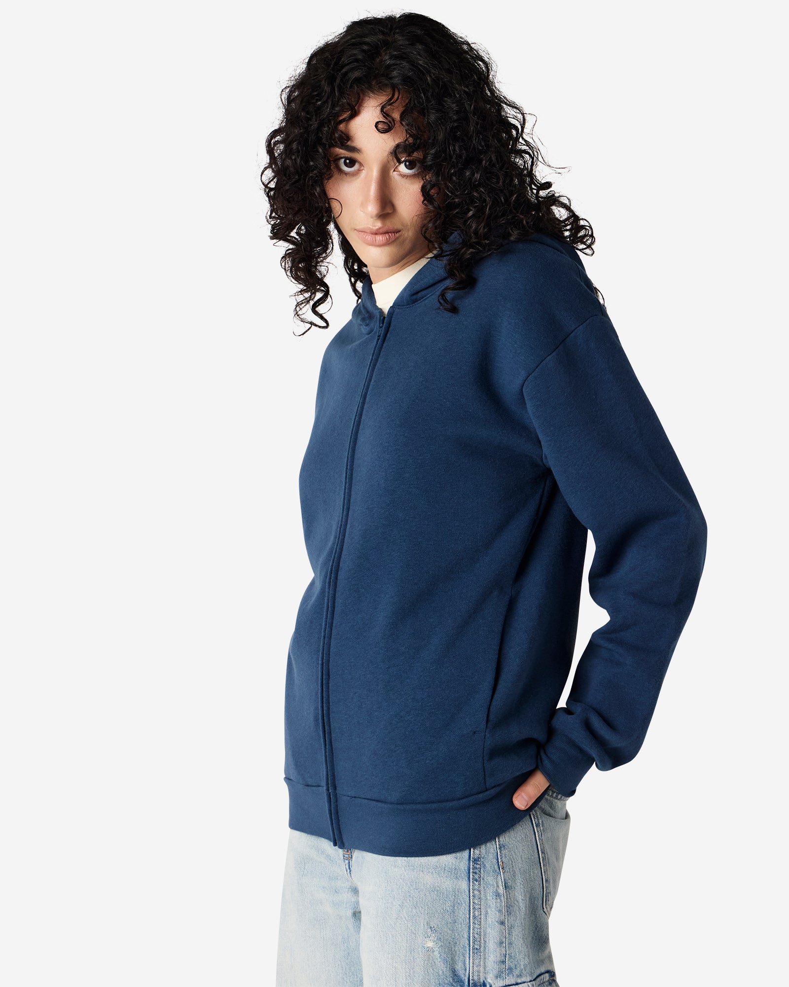 RF497 American Apparel Reflex Fleece Unisex Full Zip Hooded Sweat