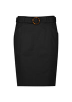 RGS264L Womens Mid Waist Stretch Chino Skirt