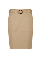 RGS264L Womens Mid Waist Stretch Chino Skirt