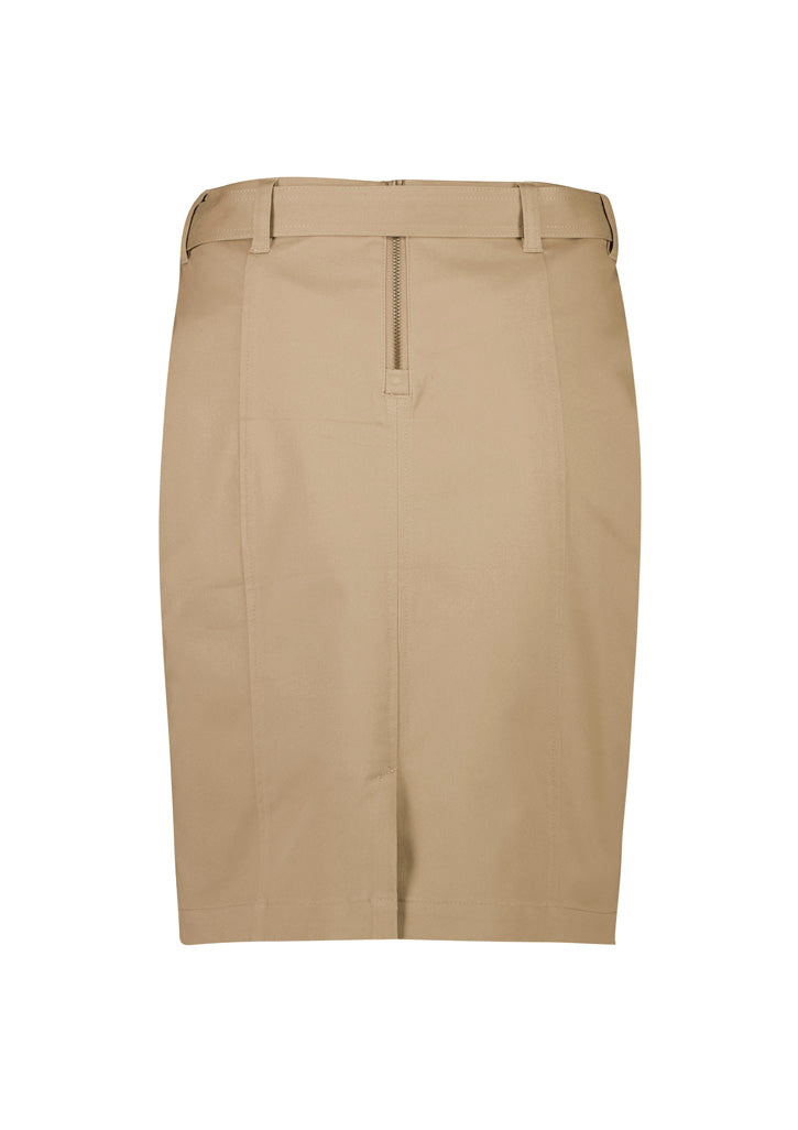 RGS264L Womens Mid Waist Stretch Chino Skirt