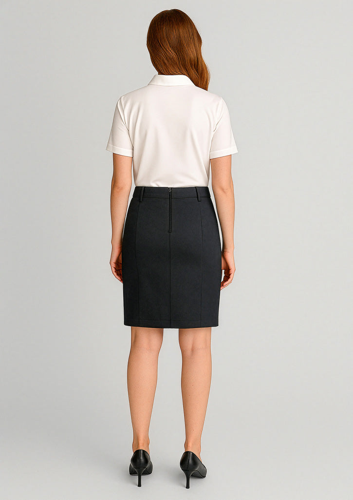 RGS264L Womens Mid Waist Stretch Chino Skirt