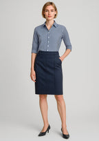 RGS264L Womens Mid Waist Stretch Chino Skirt