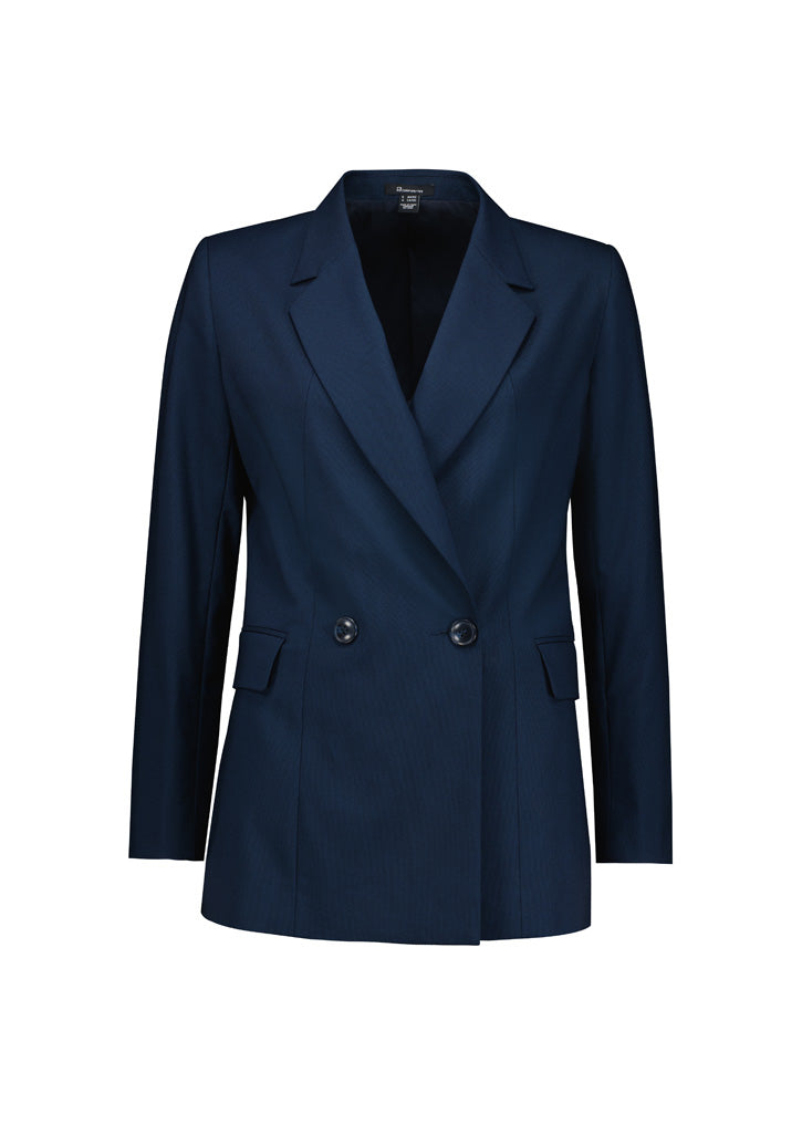 RJ400L Womens Renew Double Breasted Longline Jacket
