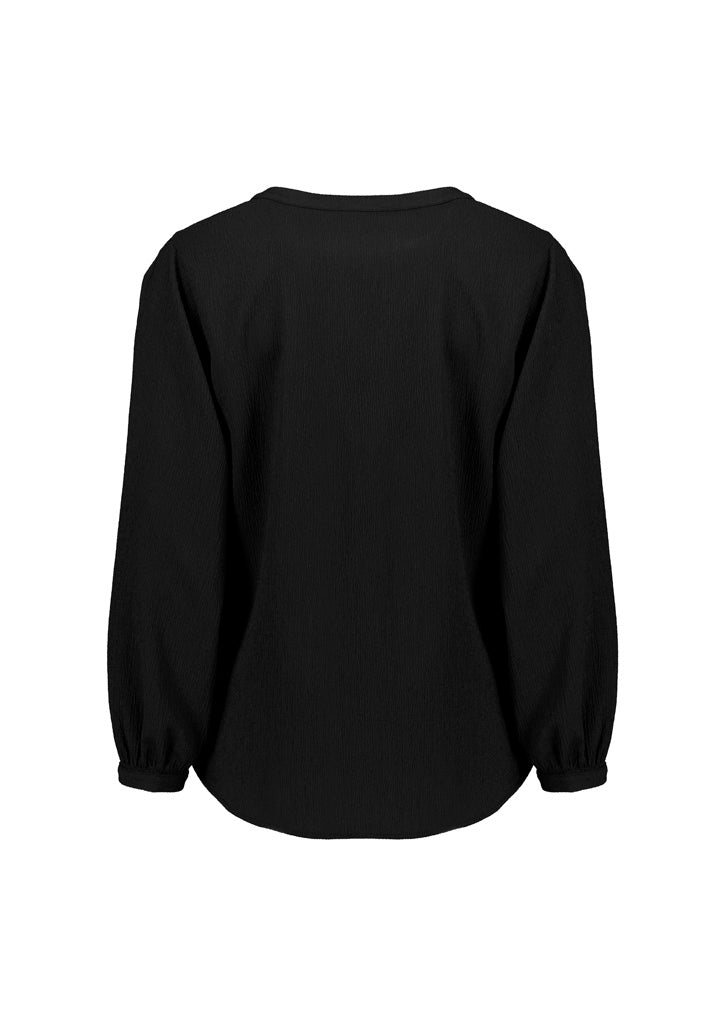 RU568LL Womens Ruche Long Sleeve Blouse