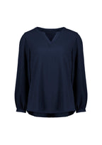 RU568LL Womens Ruche Long Sleeve Blouse