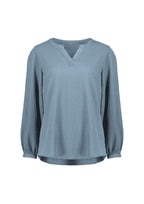 RU568LL Womens Ruche Long Sleeve Blouse