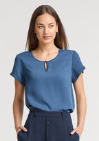 RU569LS Womens Evelyn Short Sleeve Blouse