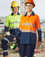 SW86 UNISEX COOLDRY® SEGMENTED LS HI-VIS POLO