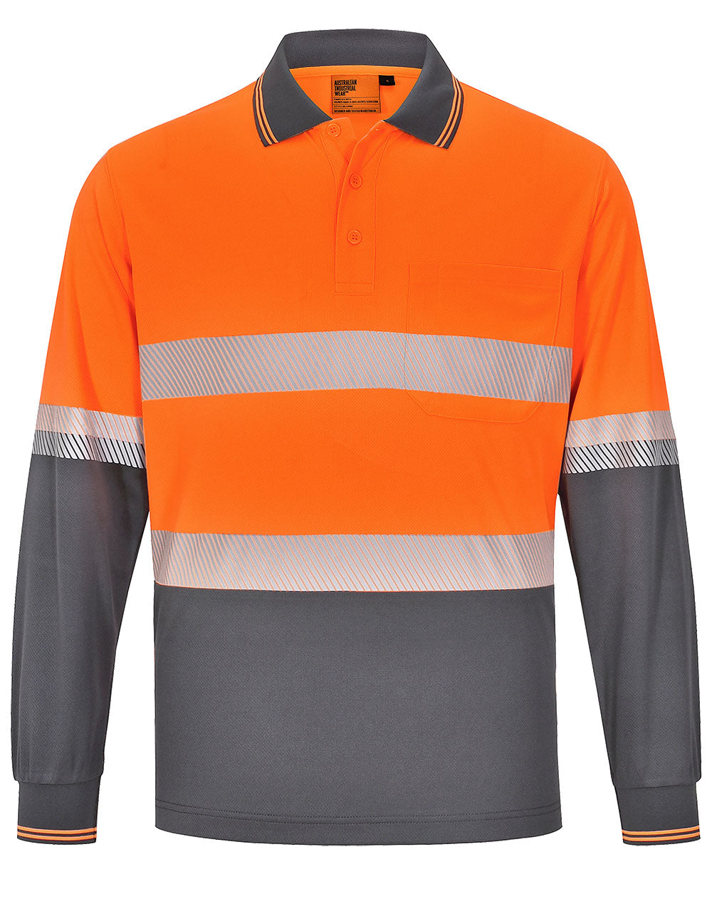 SW86 UNISEX COOLDRY® SEGMENTED LS HI-VIS POLO