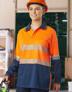 SW86 UNISEX COOLDRY® SEGMENTED LS HI-VIS POLO