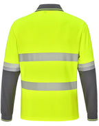 SW86 UNISEX COOLDRY® SEGMENTED LS HI-VIS POLO