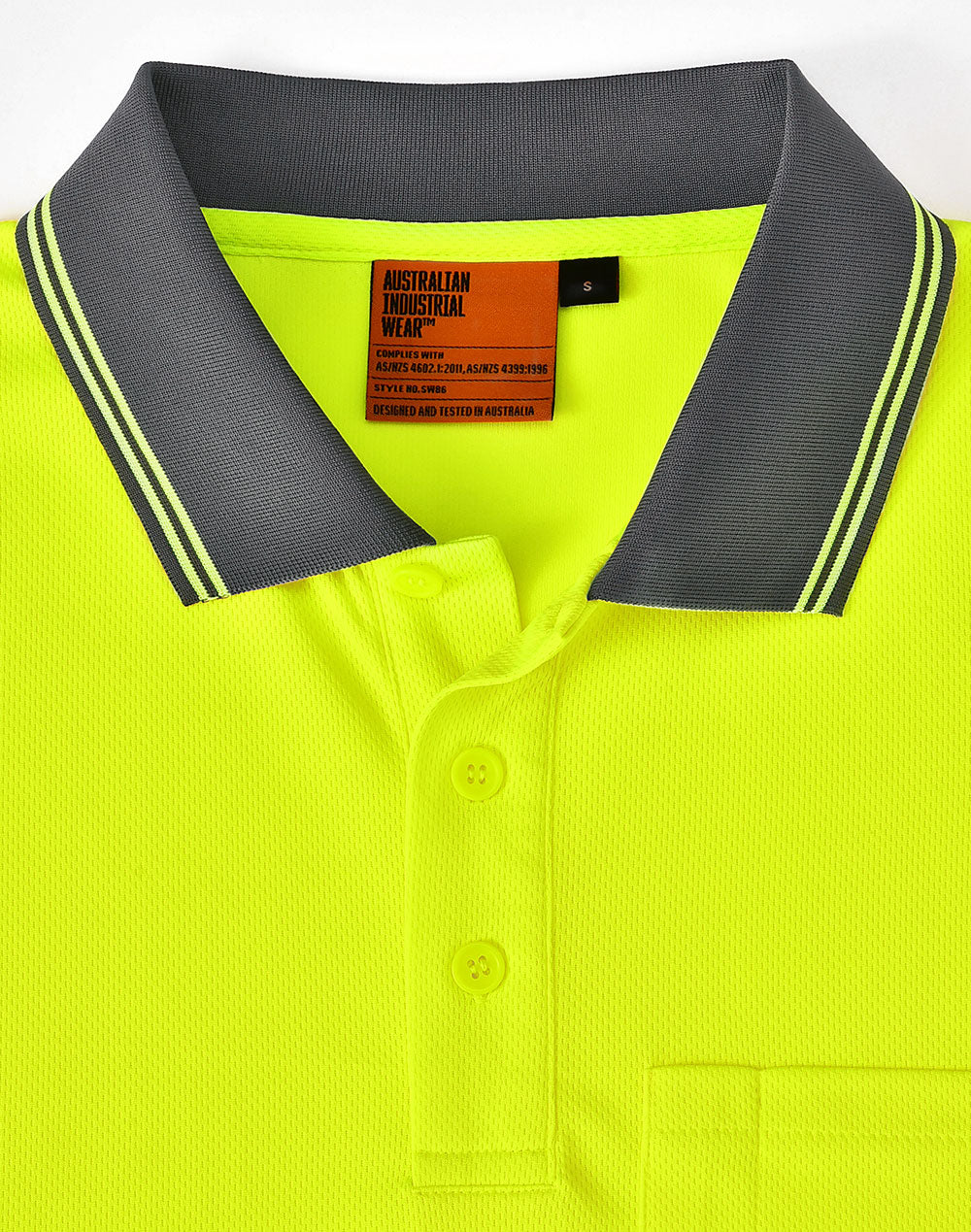 SW86 UNISEX COOLDRY® SEGMENTED LS HI-VIS POLO