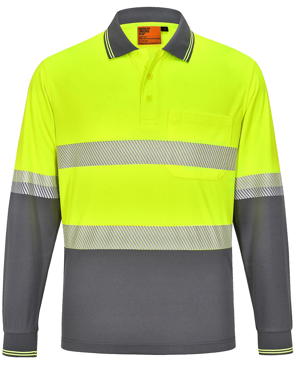 SW86 UNISEX COOLDRY® SEGMENTED LS HI-VIS POLO