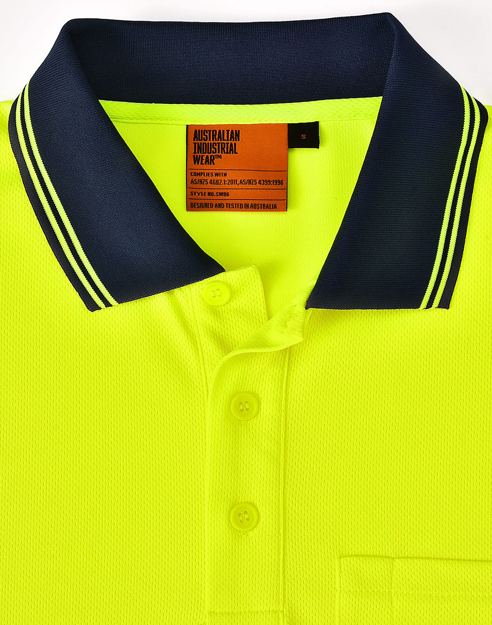 SW86 UNISEX COOLDRY® SEGMENTED LS HI-VIS POLO