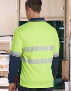 SW86 UNISEX COOLDRY® SEGMENTED LS HI-VIS POLO