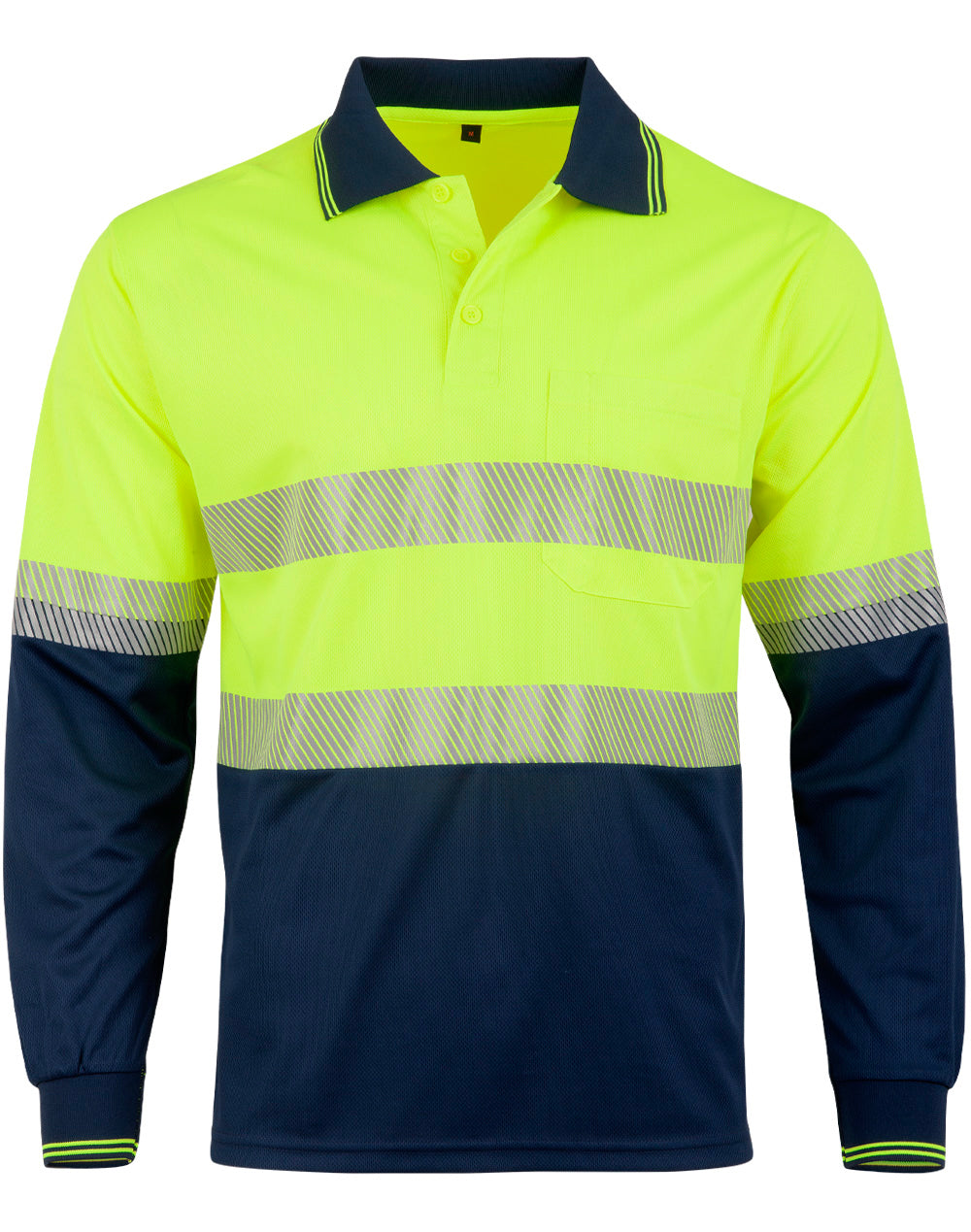 SW86 UNISEX COOLDRY® SEGMENTED LS HI-VIS POLO