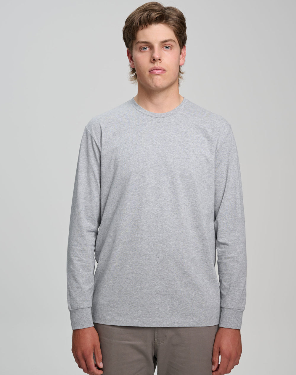 TS47 MENS PREMIUM COTTON FACE L/S TEE