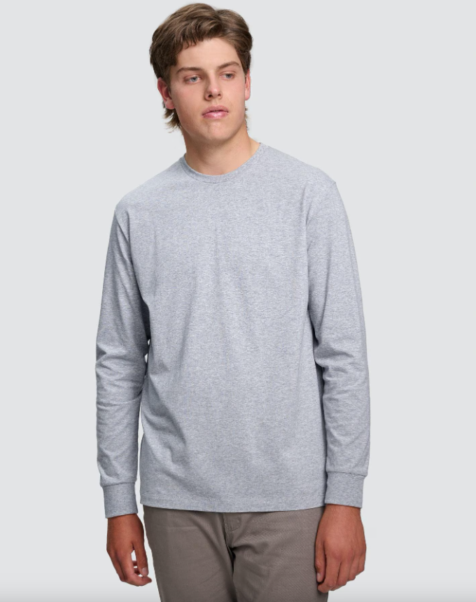 TS47 MENS PREMIUM COTTON FACE L/S TEE