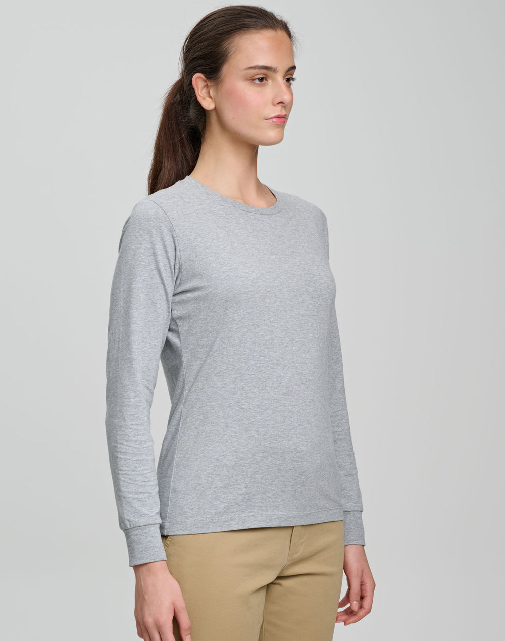 TS48 LADIES PREMIUM COTTON FACE L/S TEE