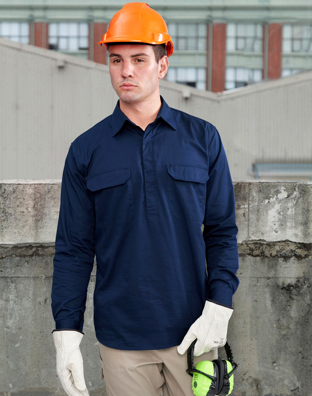 WT12 UNISEX COOL BREEZE CLOSED FRONT LS WORK SHIRT
