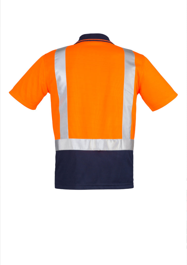 Syzmik Mens Hi Vis Spliced Polo - Short Sleeve Shoulder Taped ZH233