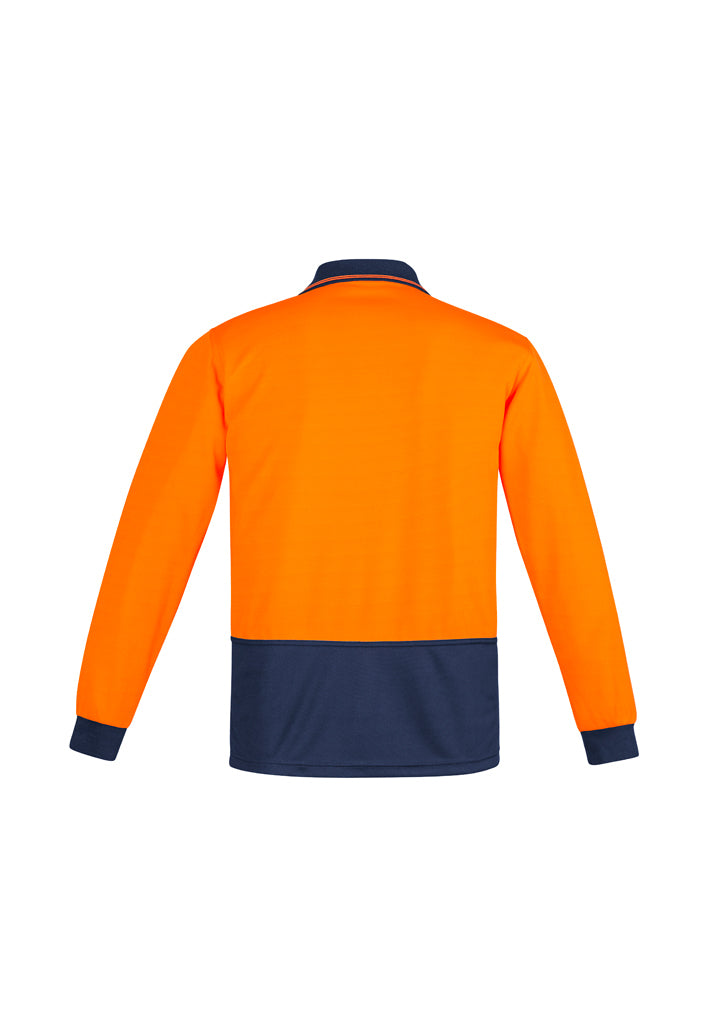 Syzmik Mens Comfort Back L/S Hi-Vis Polo ZH410