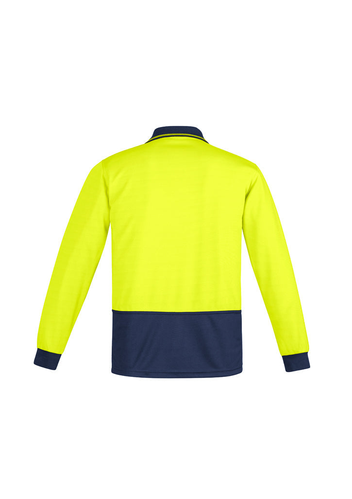 Syzmik Mens Comfort Back L/S Hi-Vis Polo ZH410