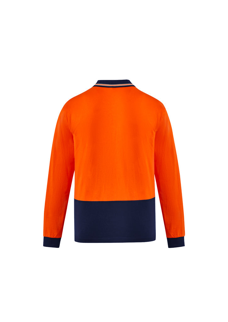 Syzmik Mens Hi Vis Cotton L/S Hi-Vis Polo ZH430