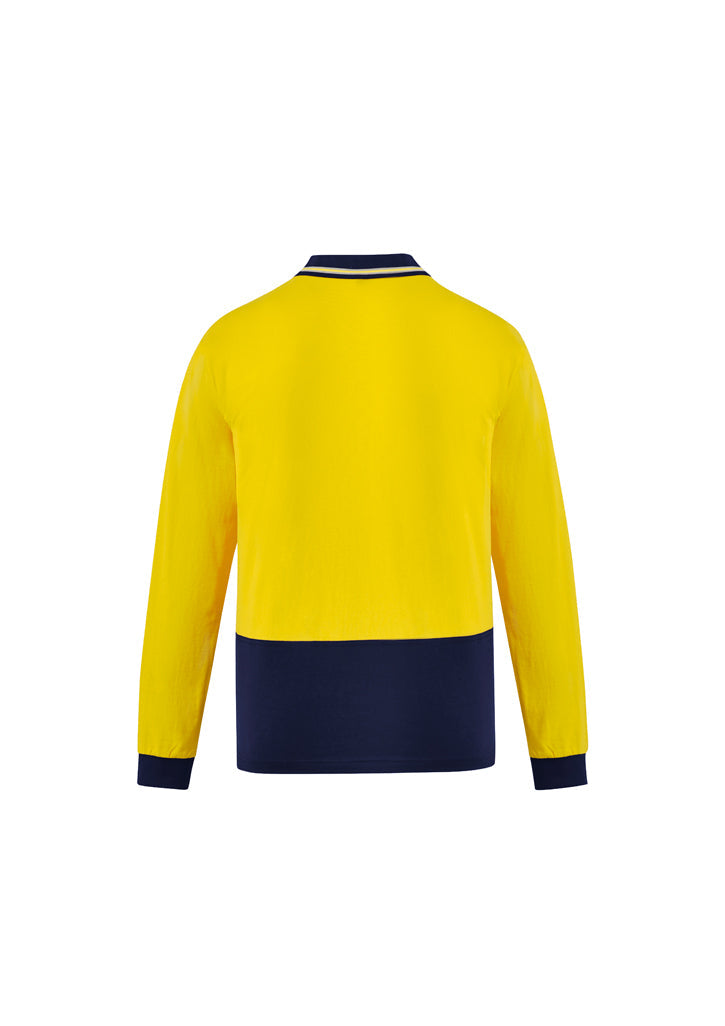 Syzmik Mens Hi Vis Cotton L/S Hi-Vis Polo ZH430