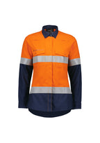 ZW170 Womens Orange Flame Lightweight Ripstop Taped Shirt