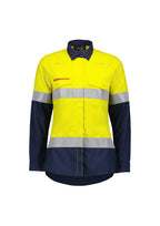 ZW170 Womens Orange Flame Lightweight Ripstop Taped Shirt