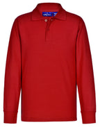 PS12K KIDS TRADITIONAL POLY/COTTON PIQUE KNIT LONG SLEEVE POLO