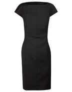 M9281 Ladies’ Wool Blend Stretch Cap Sleeve Dress